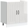 vidaXL Sink Base Cabinet "Lucca" High Gloss White Engineered Wood