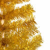vidaXL Artificial Pre-lit Christmas Tree with Ball Set Gold 150 cm PET
