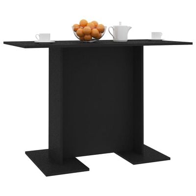 vidaXL Dining Table Black 110x60x75 cm Engineered Wood
