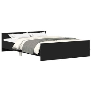 vidaXL Bed Frame without Mattress Black 150x200 cm