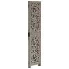 vidaXL Hand carved 3-Panel Room Divider Grey 120x165 cm Solid Mango Wood
