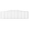 vidaXL Arched Gabion Basket 400x50x100/120 cm Galvanised Iron