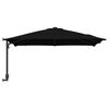 vidaXL Garden Parasol Black 248.5 x 247.5 x 160 cm Polyester and Steel
