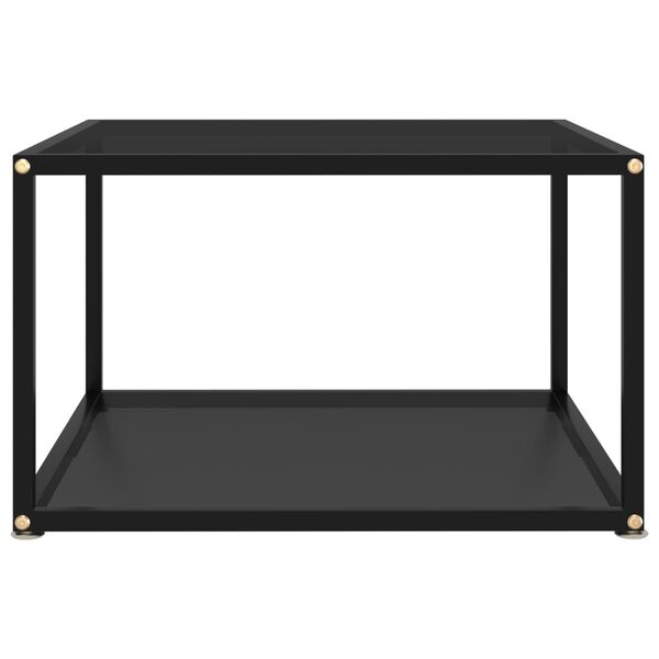 vidaXL Coffee Table Black 60x60x35 cm Tempered Glass