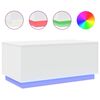 vidaXL Coffee Table with LED Lights White 90x50x40 cm