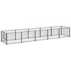 vidaXL Dog Kennel Black 5 m&sup2; Steel