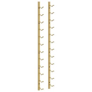 vidaXL Wall Mounted Wine Rack for 12 Bottles Gold Iron