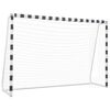 vidaXL Soccer Goal 300x200x90 cm Metal Black and White