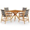 vidaXL 5 Piece Garden Dining Set Solid Wood Acacia