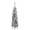 vidaXL Slim Pre-lit Christmas Tree with Ball Set&Flocked Snow Green 120cm