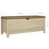 vidaXL Storage Box with Cushion Sonoma Oak 105x40x45 cm Engineered Wood