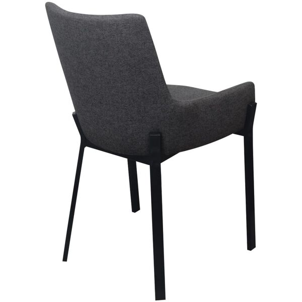 vidaXL Dining Chairs 2 pcs Dark Grey Fabric