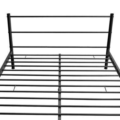 vidaXL Bed Frame Black Metal Double Size