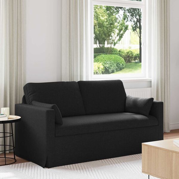 vidaXL Sofa Black 158 x 78 x 80 cm Fabric