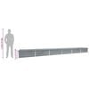 vidaXL Garden Raised Bed Galvanised Steel 600x80x45 cm Grey