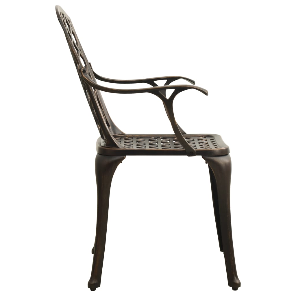 vidaXL Garden Chairs 4 pcs Cast Aluminium Bronze