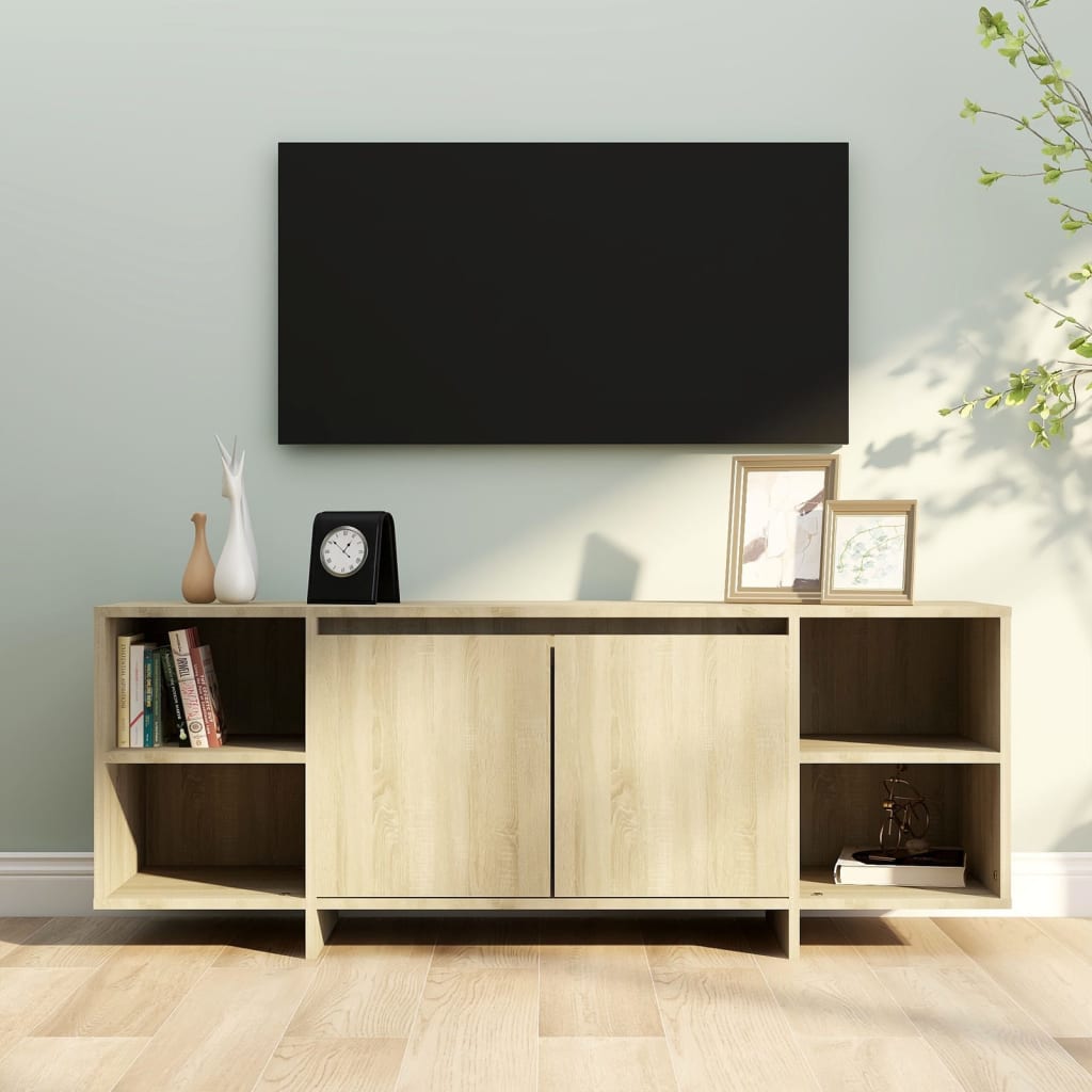 vidaXL TV Cabinet Sonoma Oak 130x35x50 cm Engineered Wood