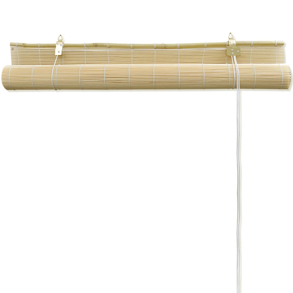 vidaXL Roller Blind Bamboo 100x220 cm Natural