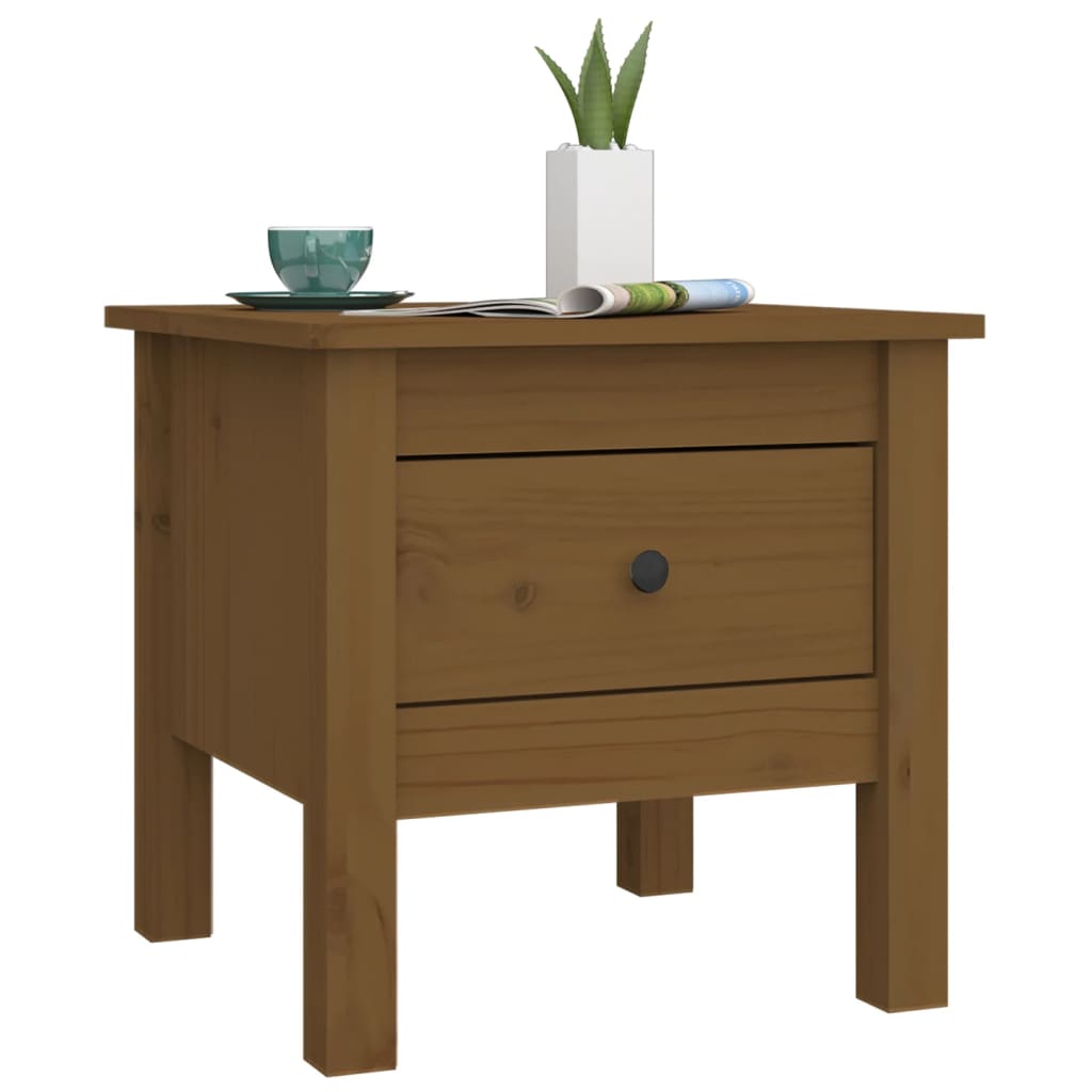 vidaXL Side Tables 2 pcs Honey Brown 40x40x39 cm Solid Wood Pine