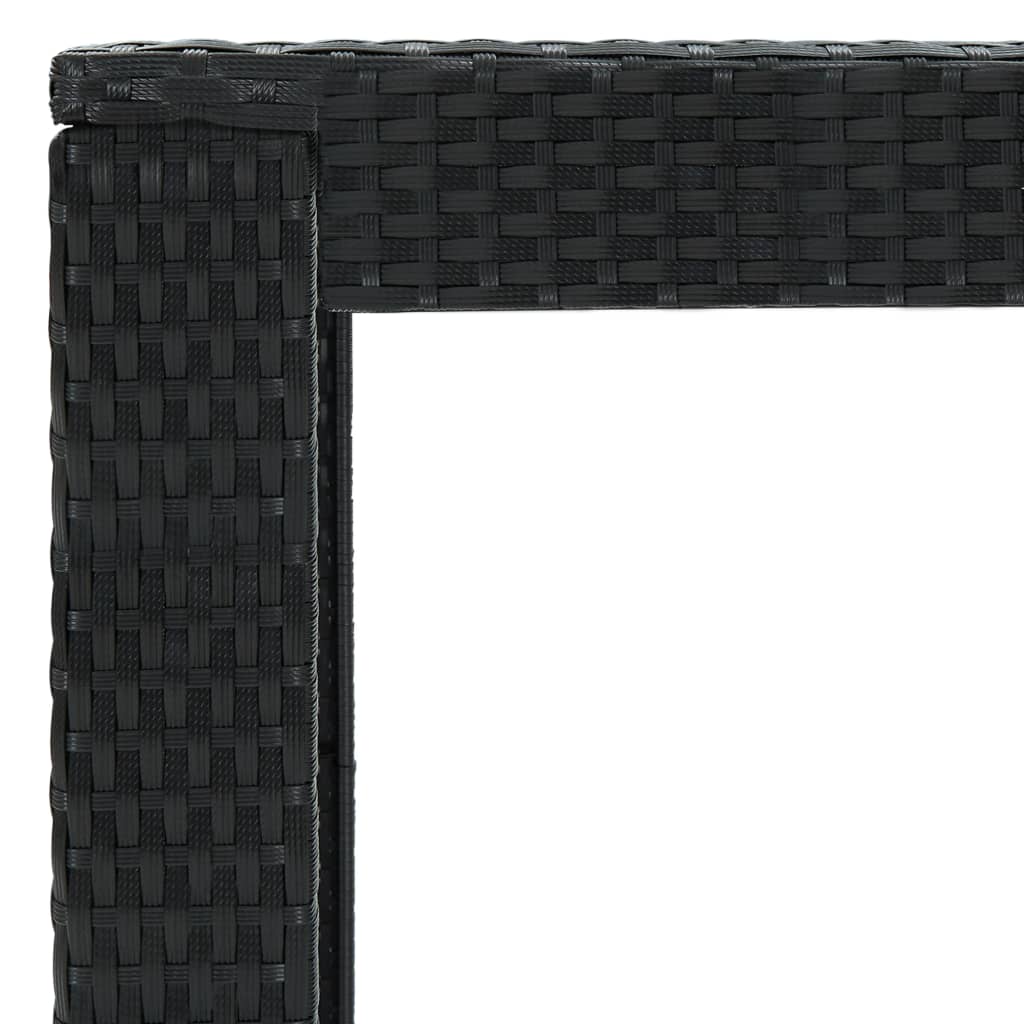vidaXL Garden Bar Table Black 100x60.5x110.5 cm Poly Rattan