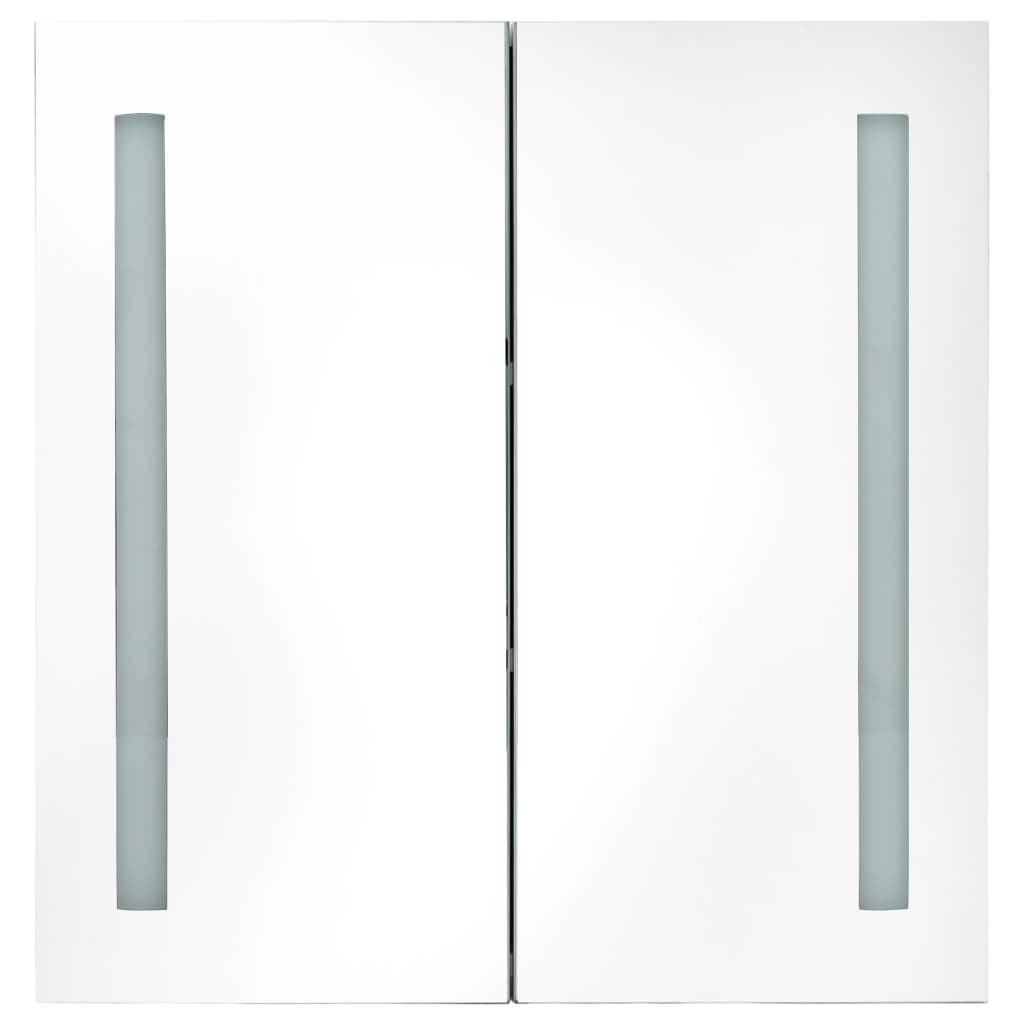 vidaXL LED Bathroom Mirror Cabinet 60x14x62 cm
