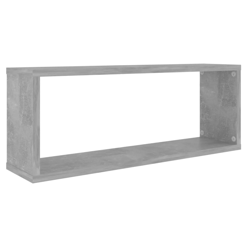 vidaXL Wall Cube Shelf 6 pcs Concrete Grey 60x15x23 cm Engineered Wood