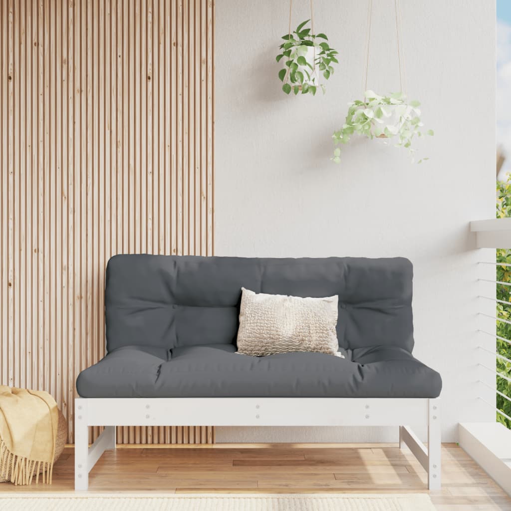 vidaXL Middle Sofa White 120x80 cm Solid Wood Pine