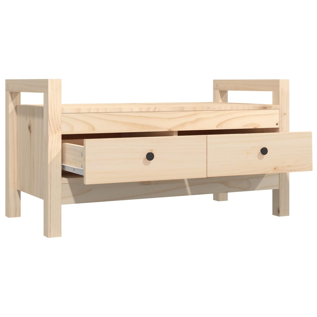 vidaXL Hall Bench 80x40x43 cm Solid Wood Pine