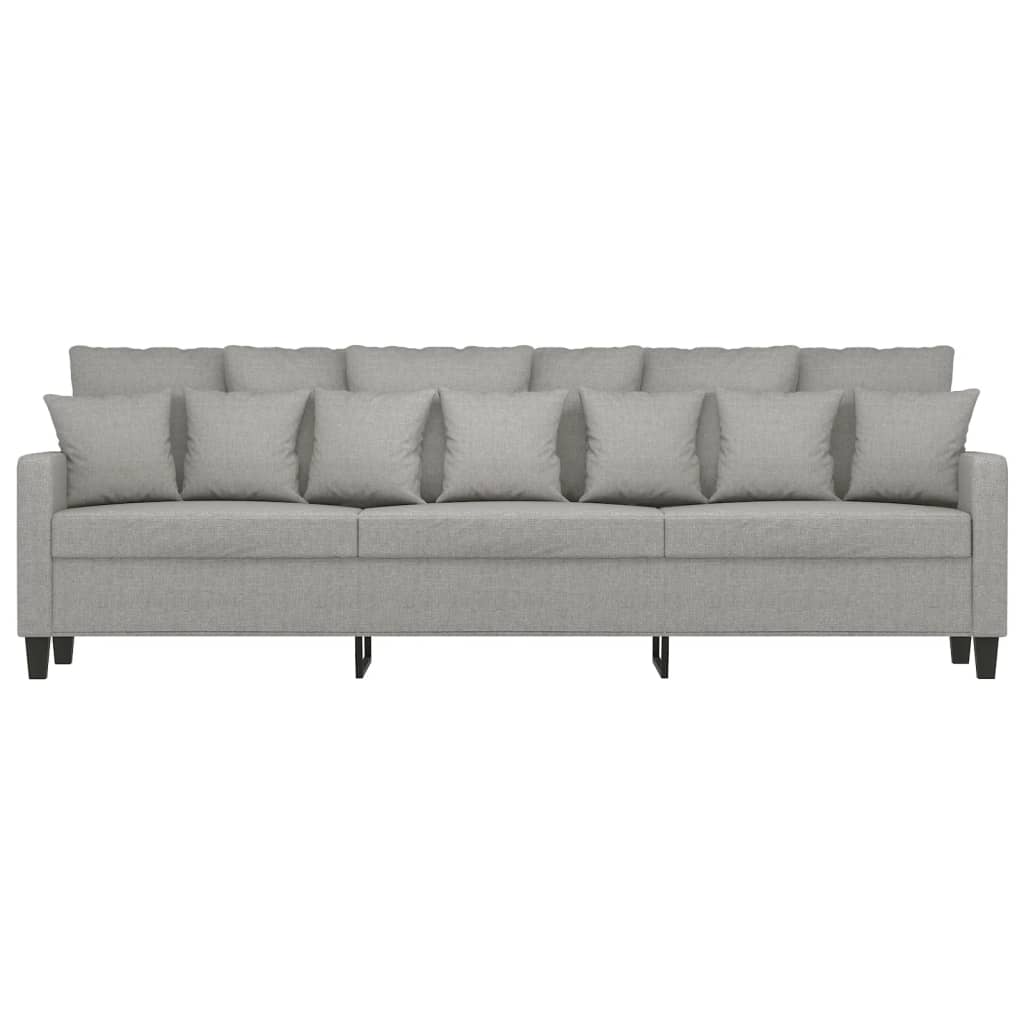 vidaXL 3-Seater Sofa Light Grey 210 cm Fabric
