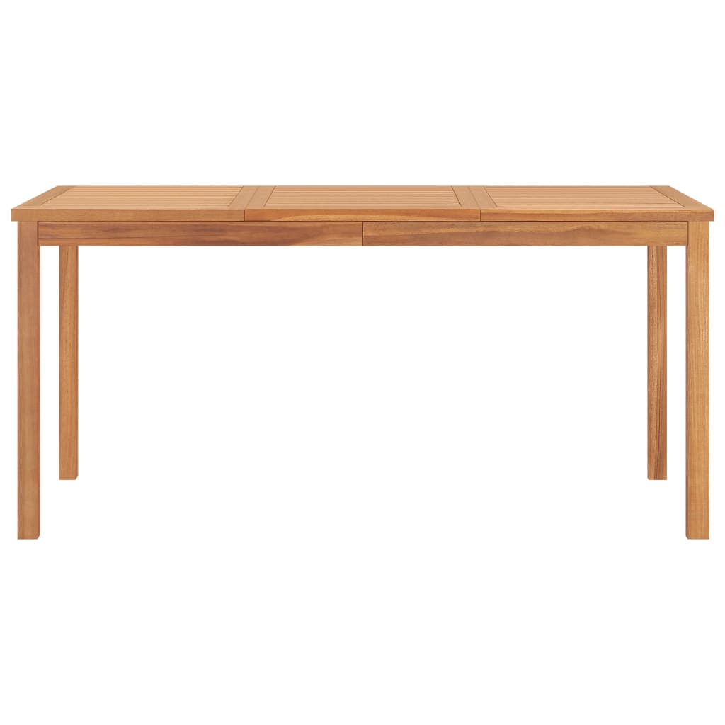 vidaXL Garden Dining Table 160x80x77 cm Solid Teak Wood