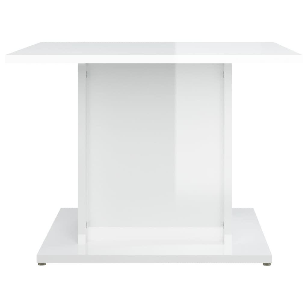 vidaXL Coffee Table High Gloss White 55.5x55.5x40 cm Engineered Wood