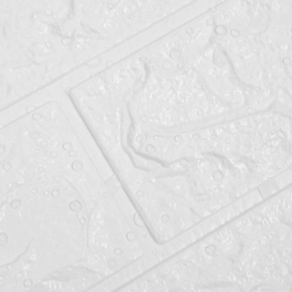 vidaXL 3D Wallpaper Bricks Self-adhesive 40 pcs White