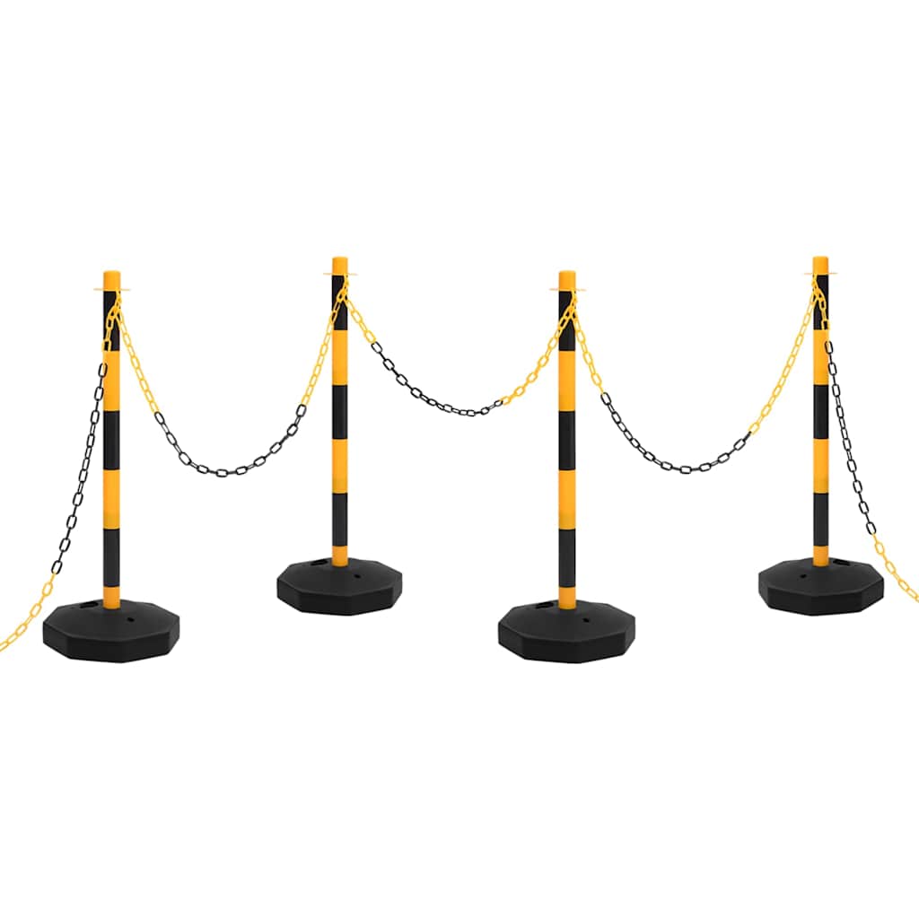 vidaXL Chain Post Set with 10 m Plastic Chain | vidaXL.com.au