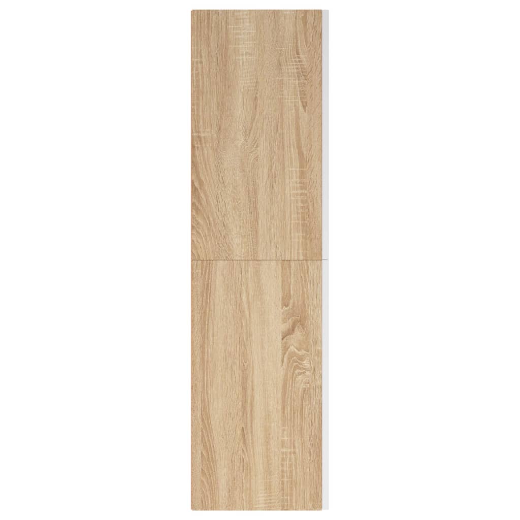 vidaXL TV Cabinet White and Sonoma Oak 30.5x30x110 cm Engineered Wood