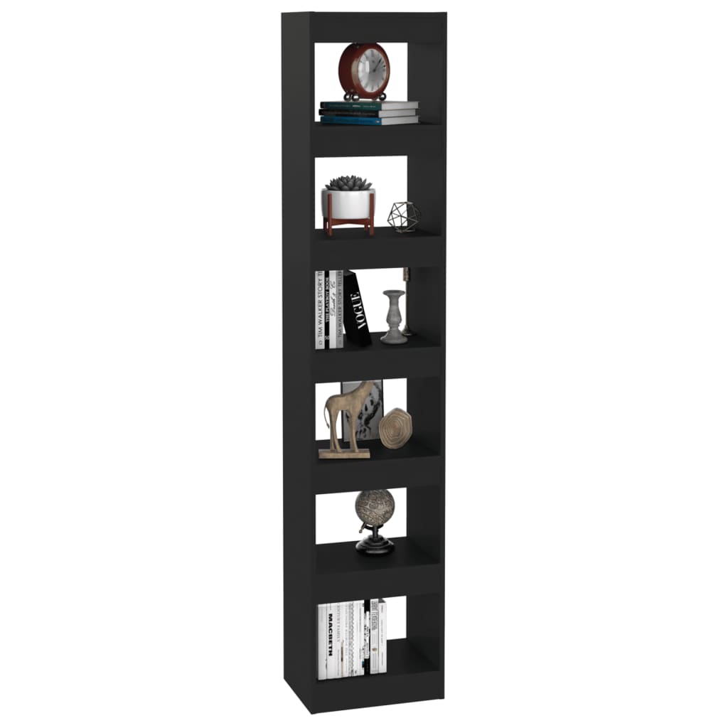 vidaXL Book Cabinet/Room Divider Black 40x30x198 cm