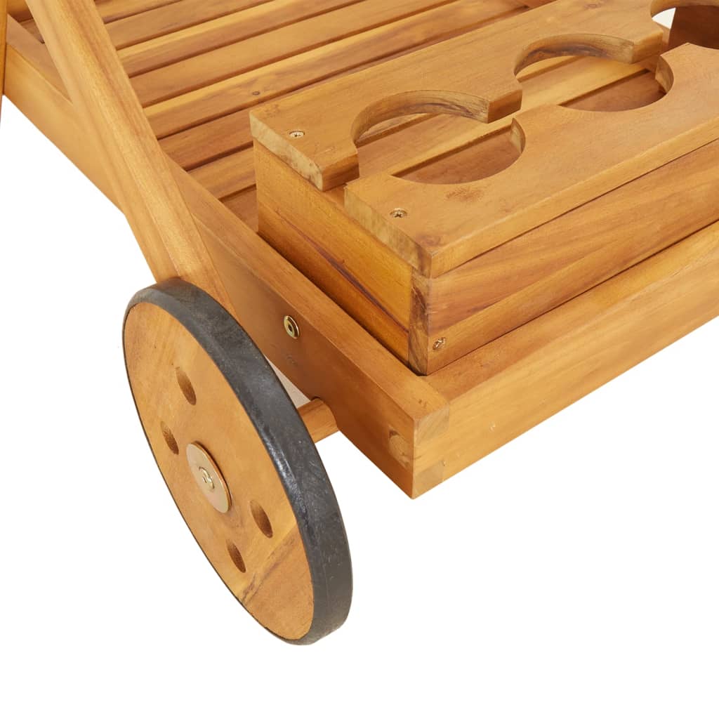 vidaXL Tea Trolley 54x87x90 cm Solid Wood Acacia