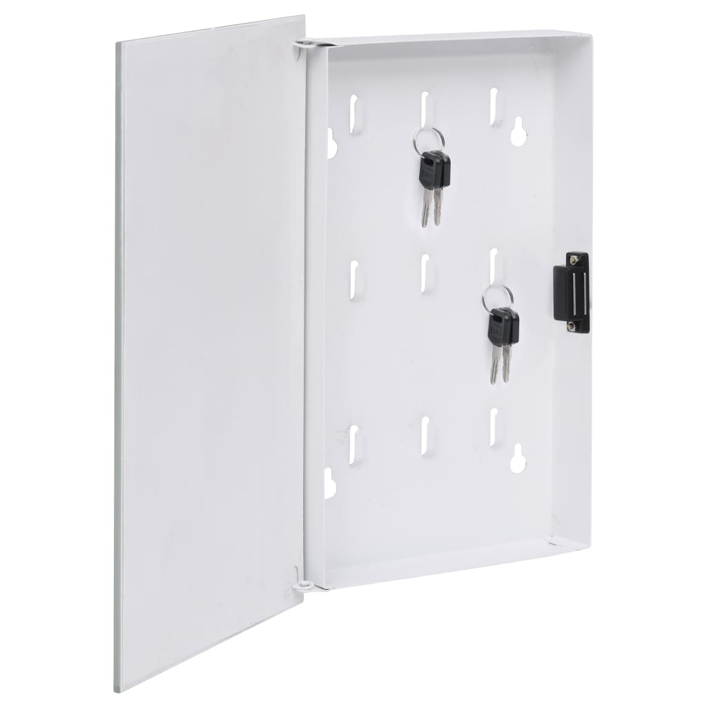 vidaXL Key Box with Magnetic Board White 30x20x5.5 cm