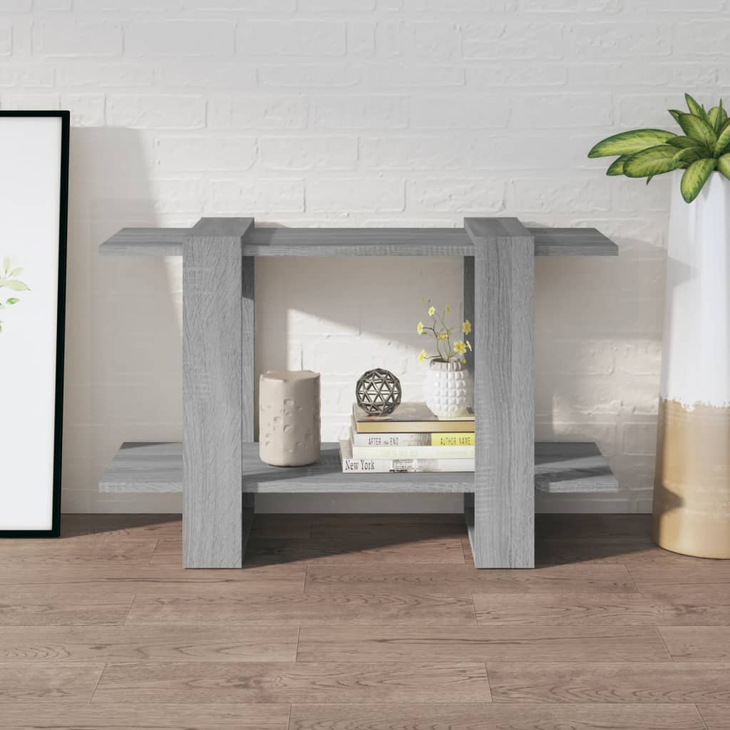 vidaXL Book Cabinet/Room Divider Grey Sonoma 80x30x51 cm