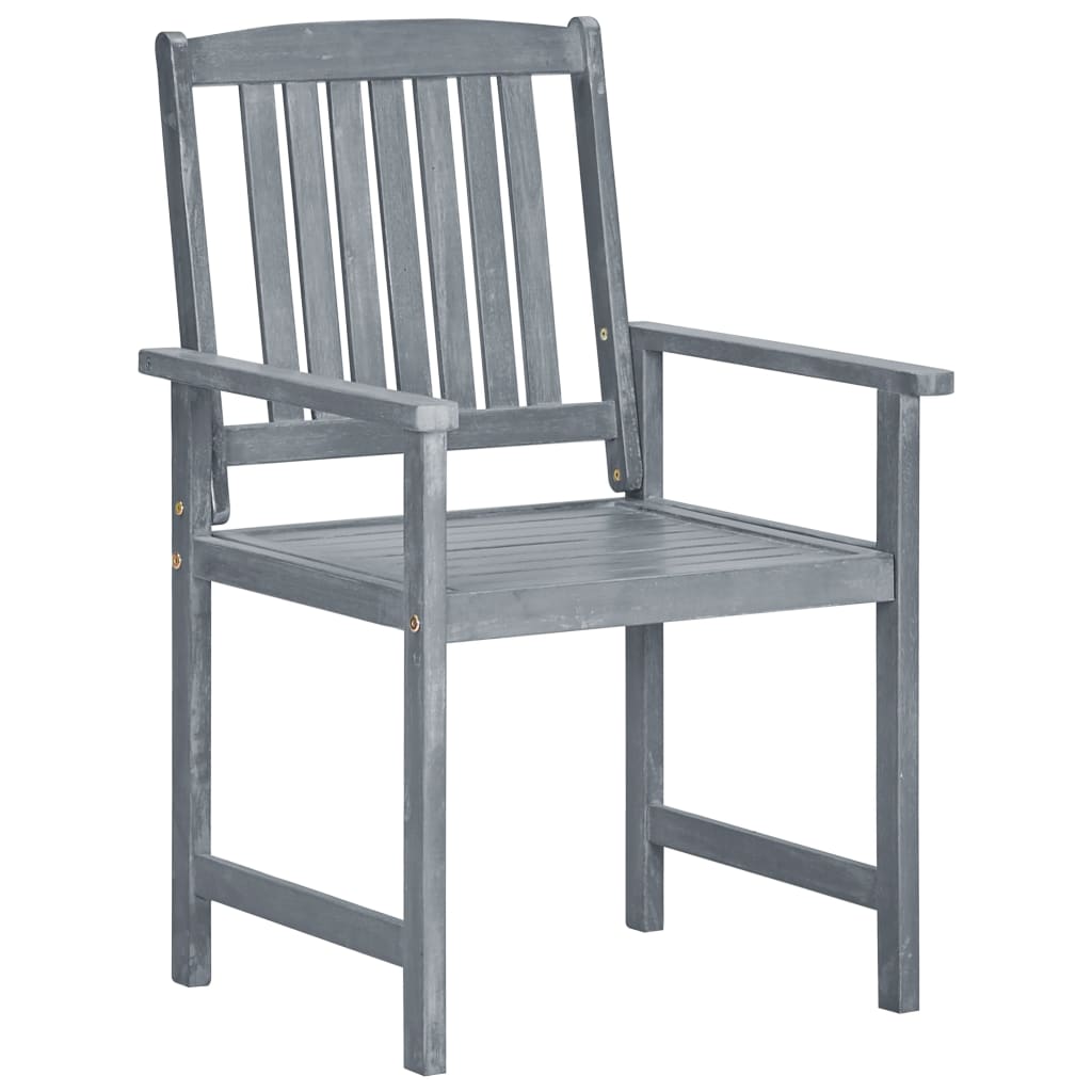 vidaXL Garden Chairs with Cushions 6 pcs Solid Wood Acacia Grey