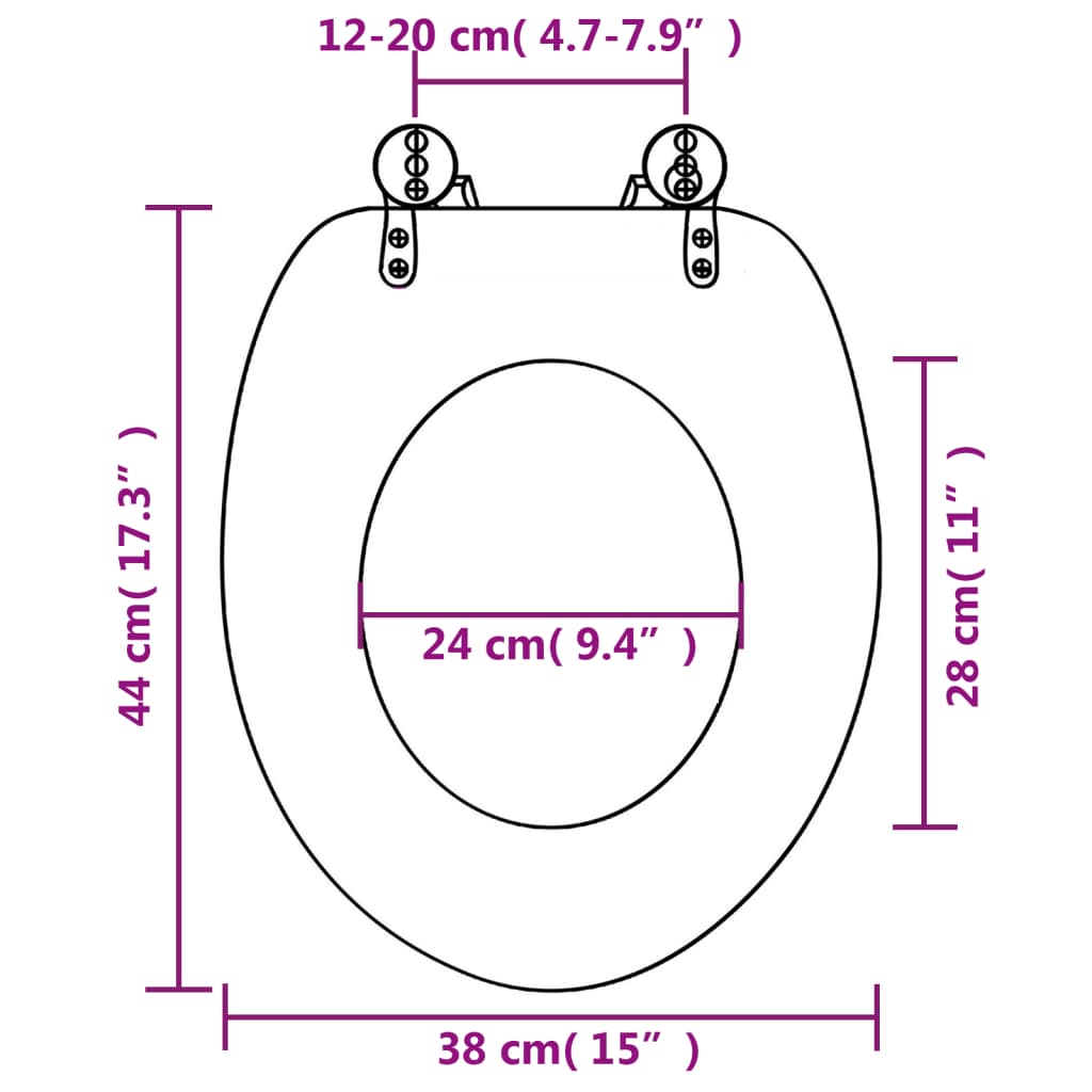 vidaXL WC Toilet Seat with Lid MDF Green Water Drop Design