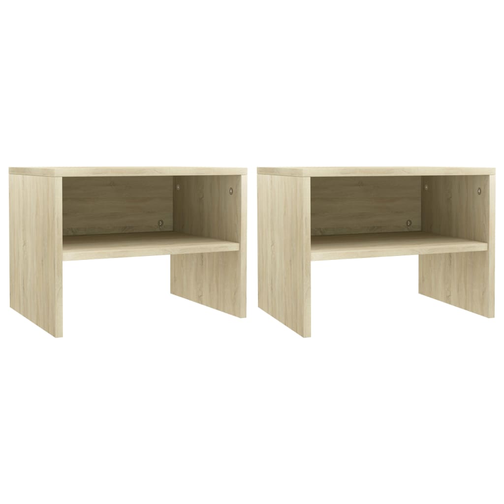 vidaXL Bedside Cabinets 2 pcs Sonoma Oak 40x30x30 cm Engineered Wood