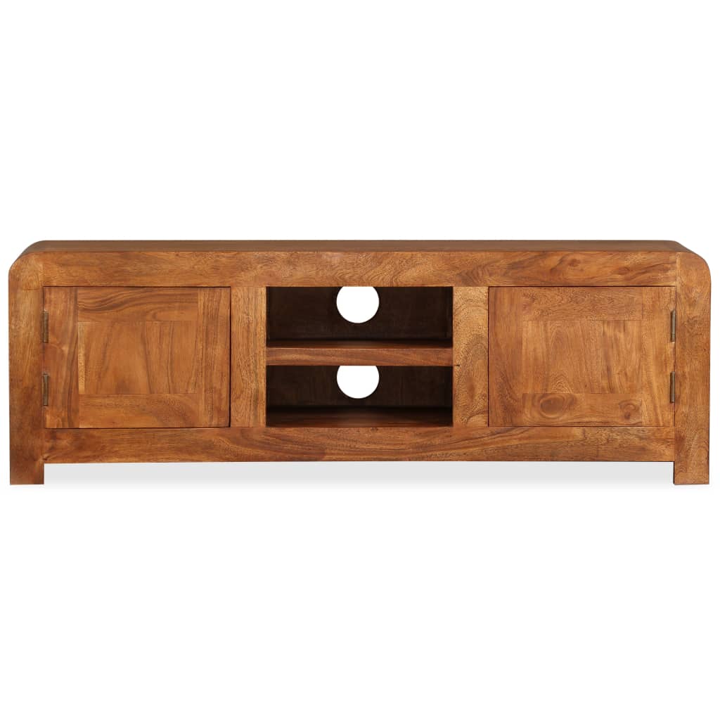 vidaXL TV Cabinet Solid Wood with Honey Finish 120x30x40 cm