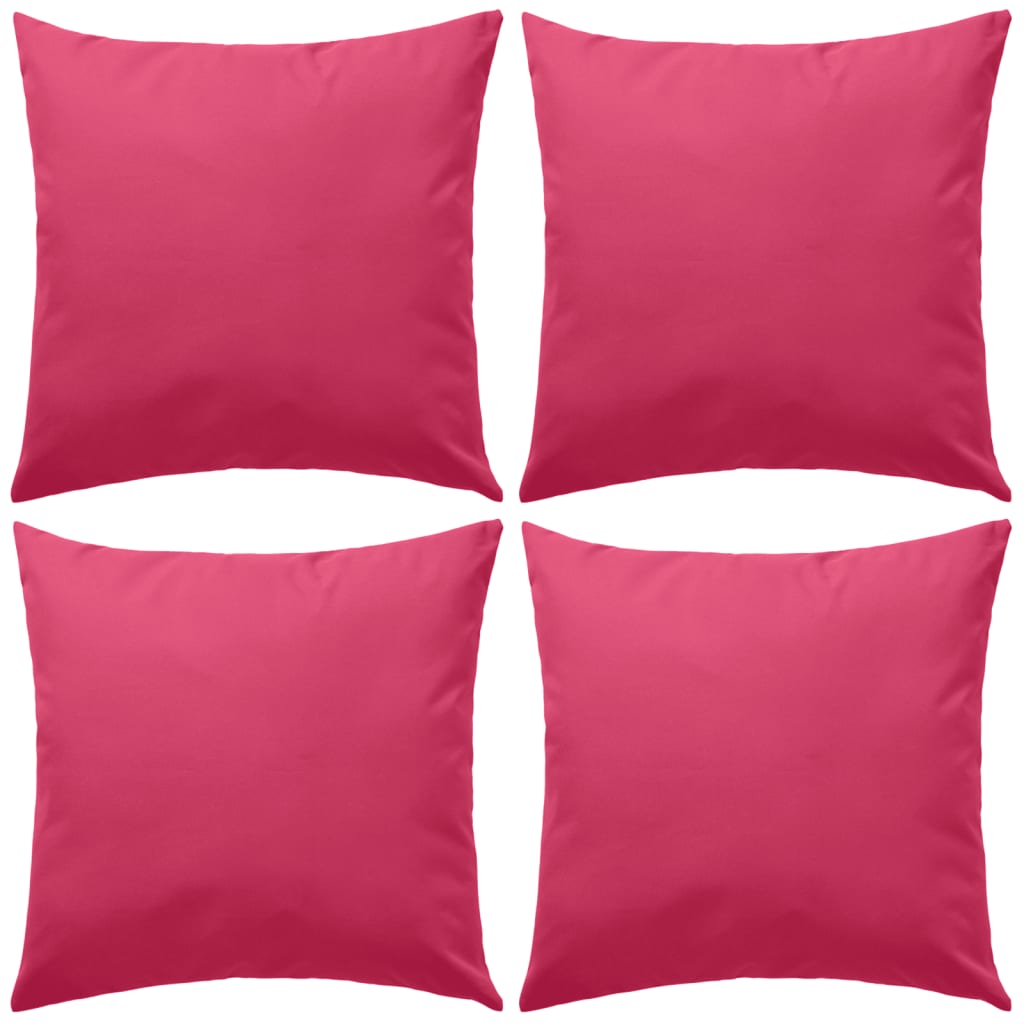 vidaXL Outdoor Pillows 4 pcs 45x45 cm Pink