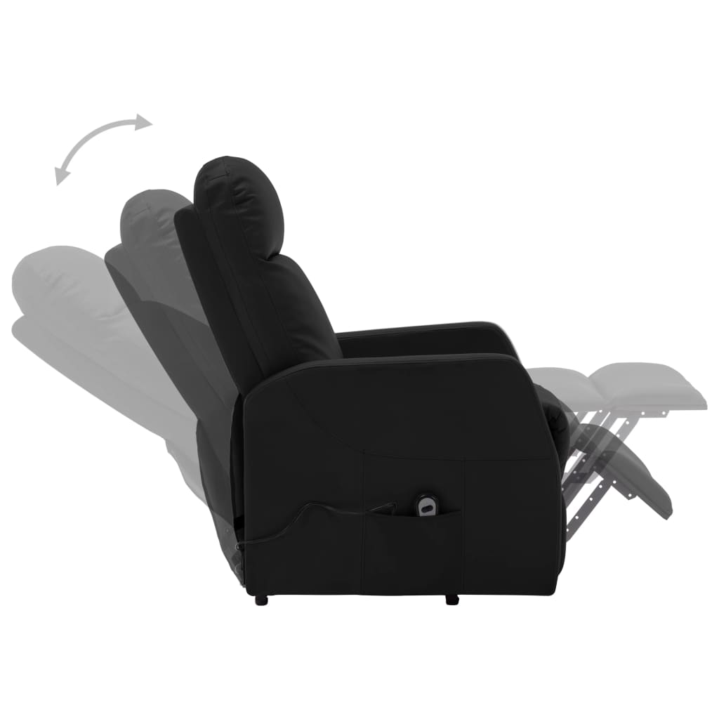 vidaXL Stand up Chair Black Faux Leather