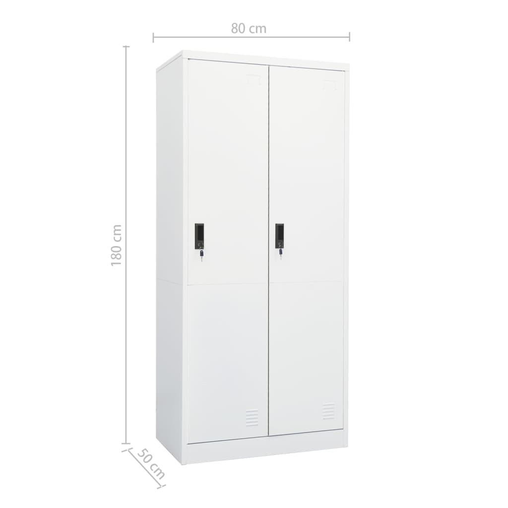 vidaXL Wardrobe White 80x50x180 cm Steel