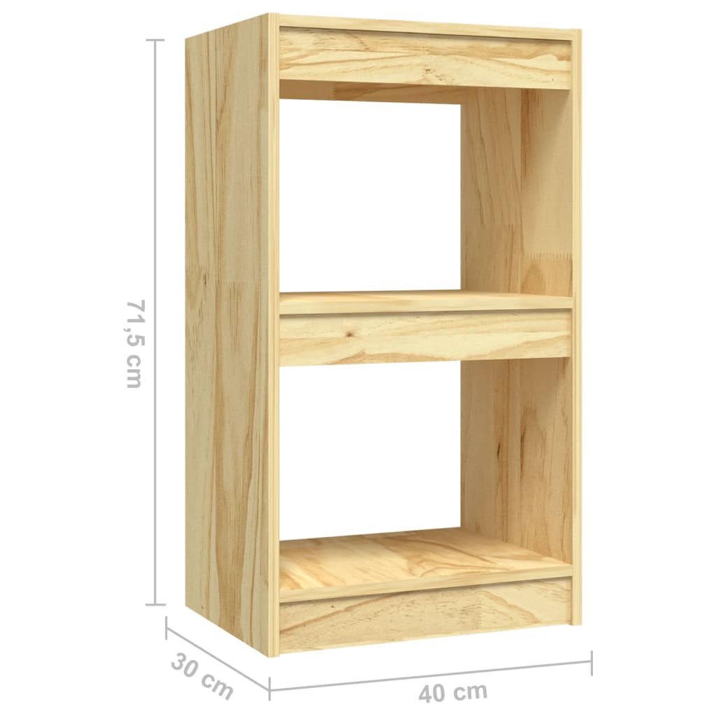 vidaXL Book Cabinet 40x30x71.5 cm Solid Pinewood