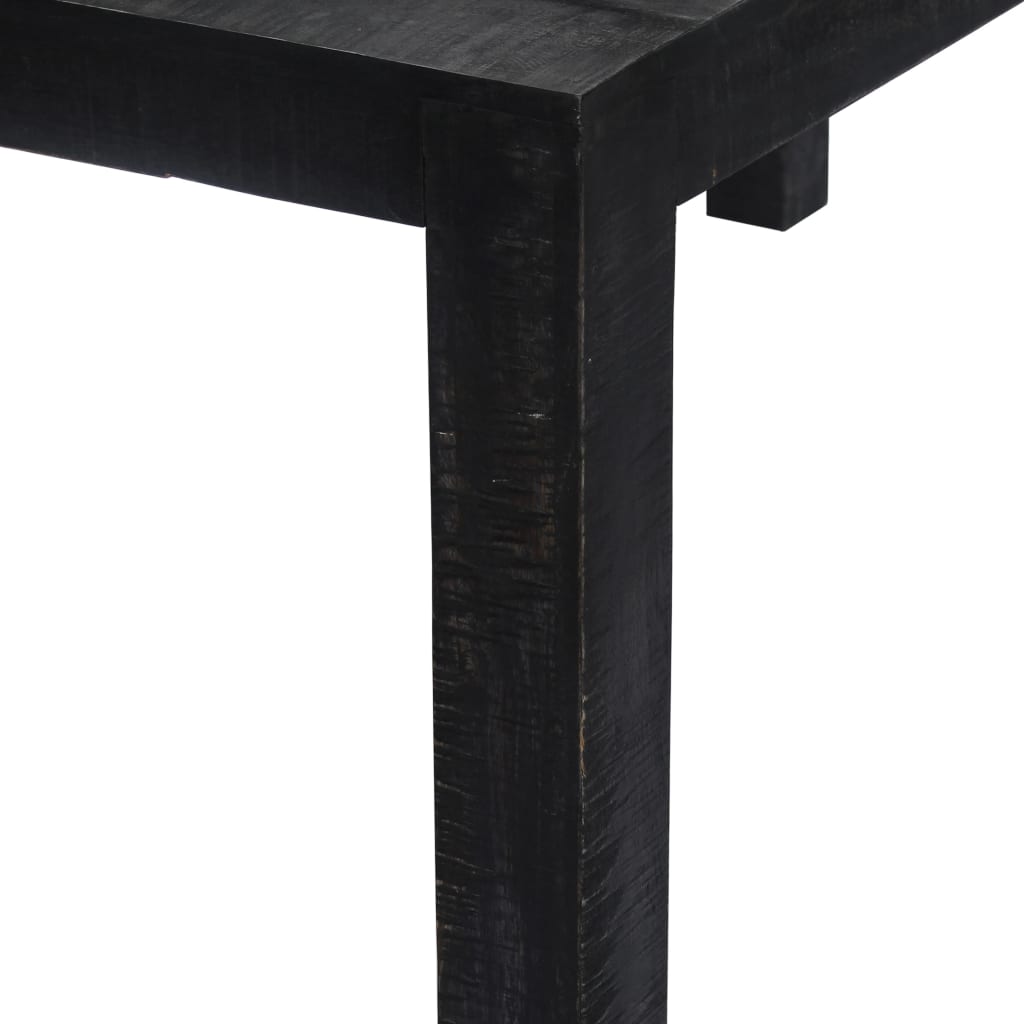 vidaXL Dining Table Black 118x60x76 cm Solid Mango Wood