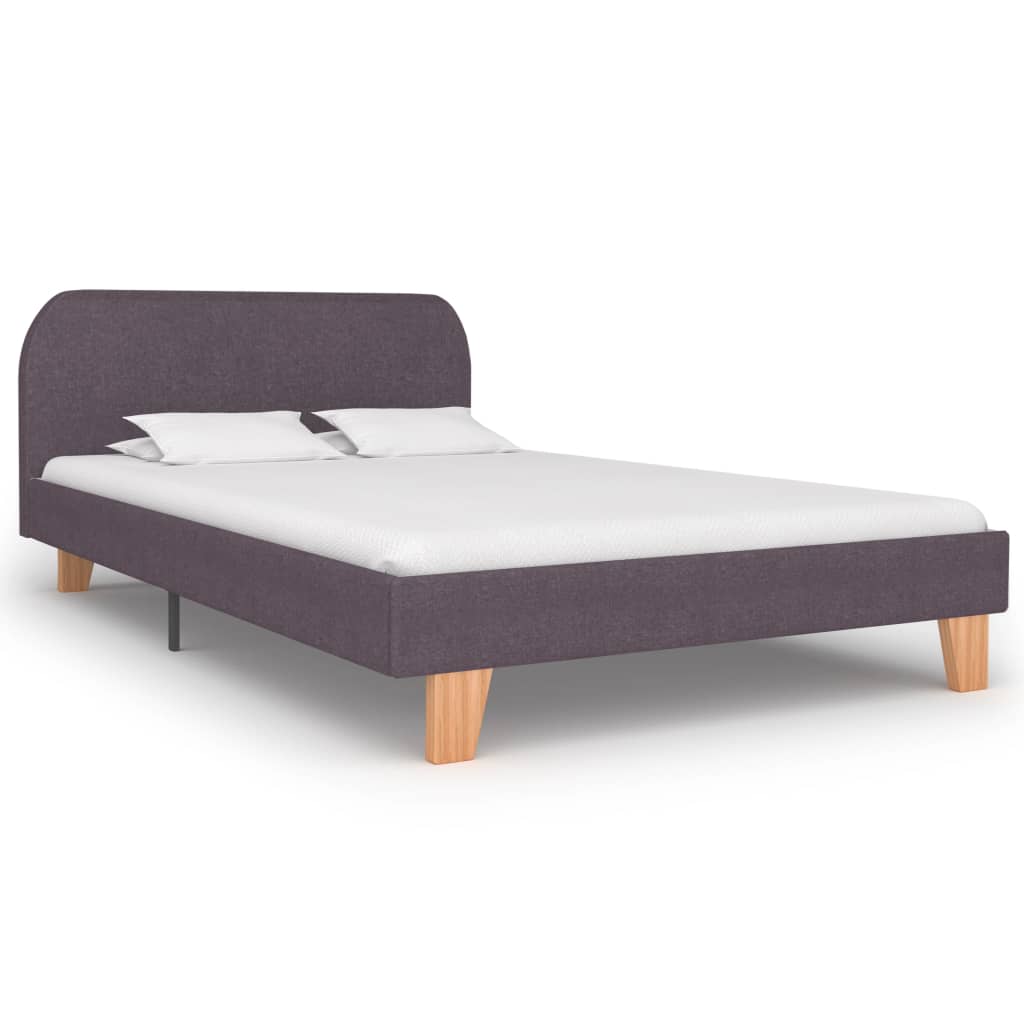 vidaXL Bed Frame Taupe Fabric King Size