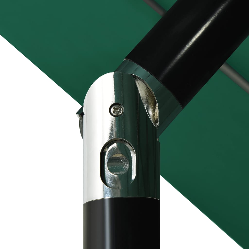 vidaXL 3-Tier Parasol with Aluminium Pole Green 3.5 m