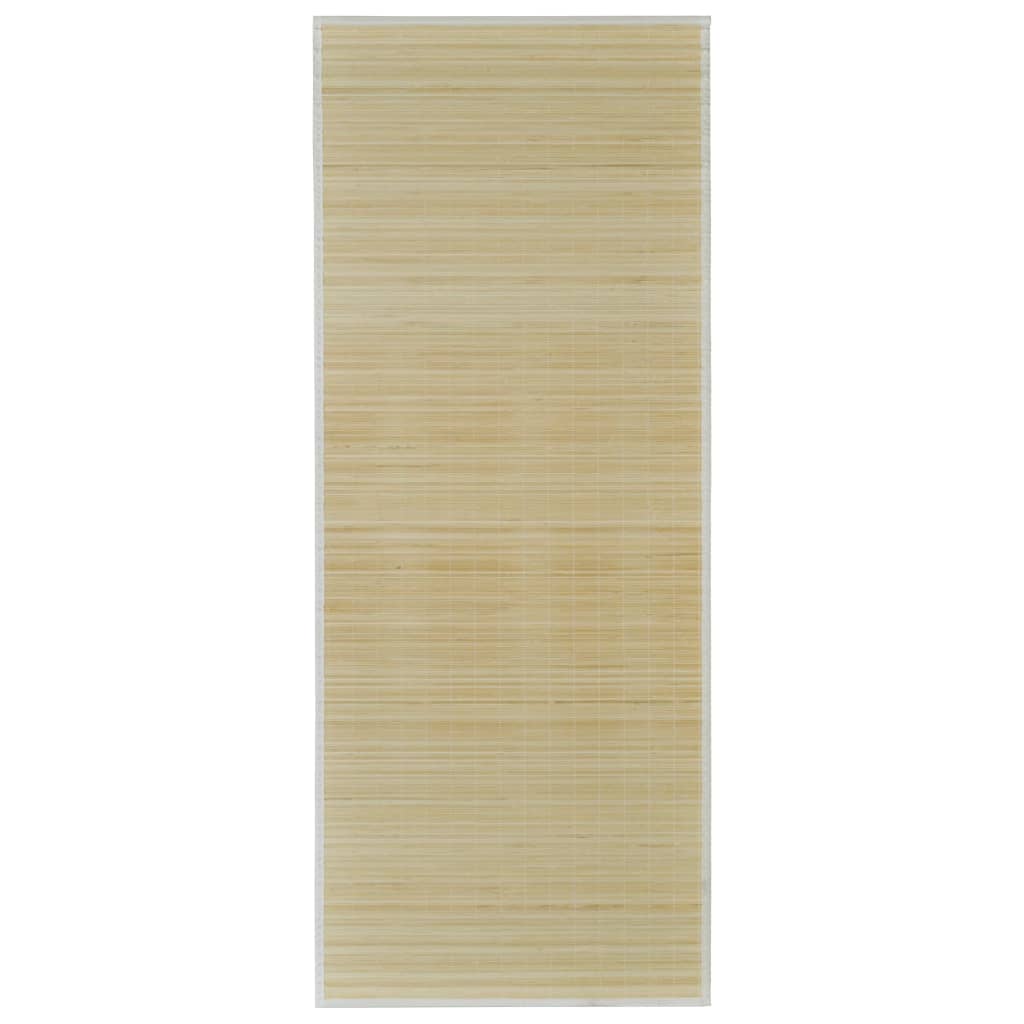 Rectangular Natural Bamboo Rug 80 x 200 cm
